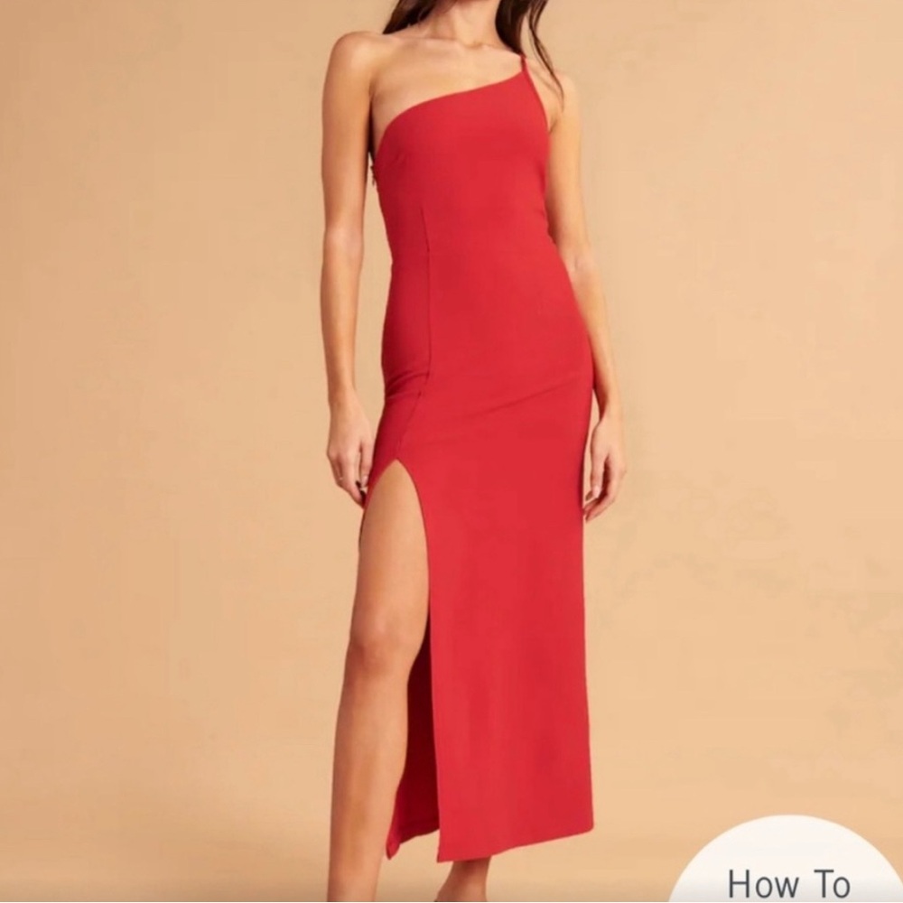 Abercrombie & Fitch Asymmetrical Red Dress